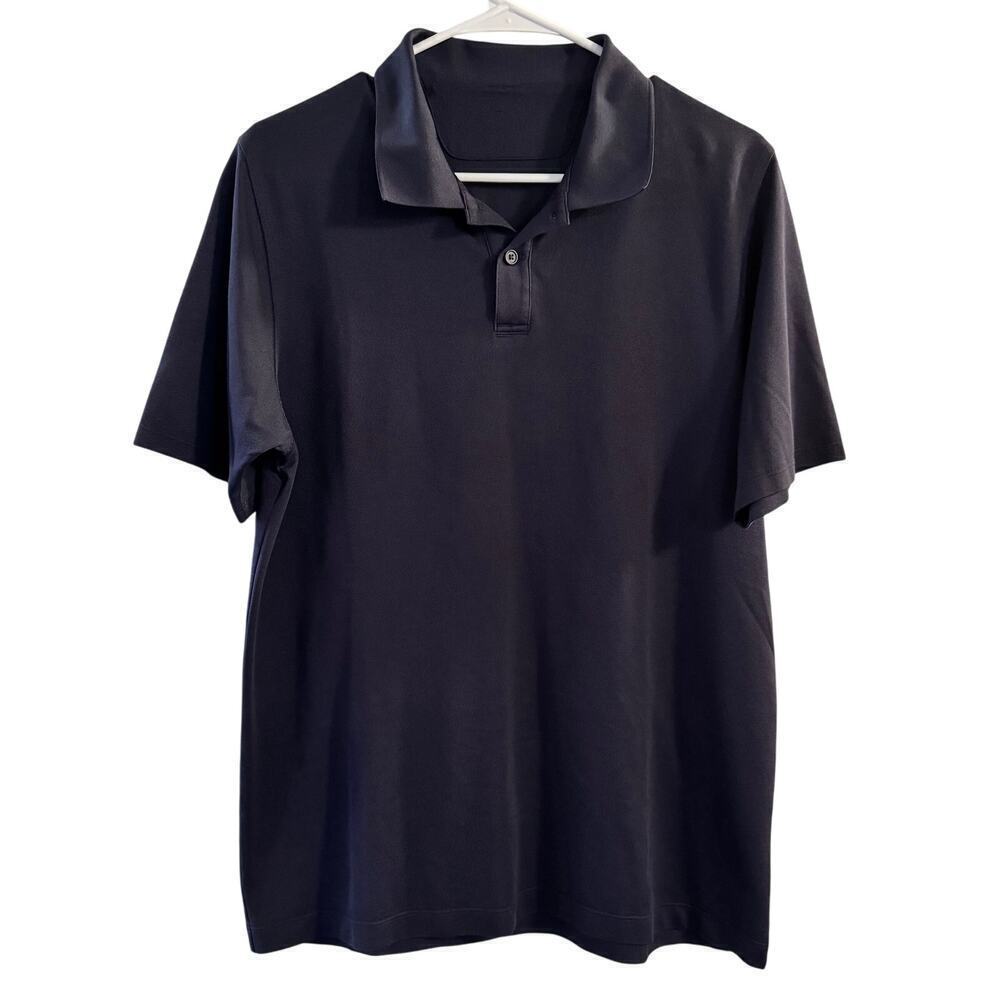 Lululemon Tech Pique Men’s Polo Shirt Blue Classic Minimalist Performance